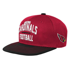 Arizona Cardinals Youth Lock Up Snapback Hat Cardinal/Black