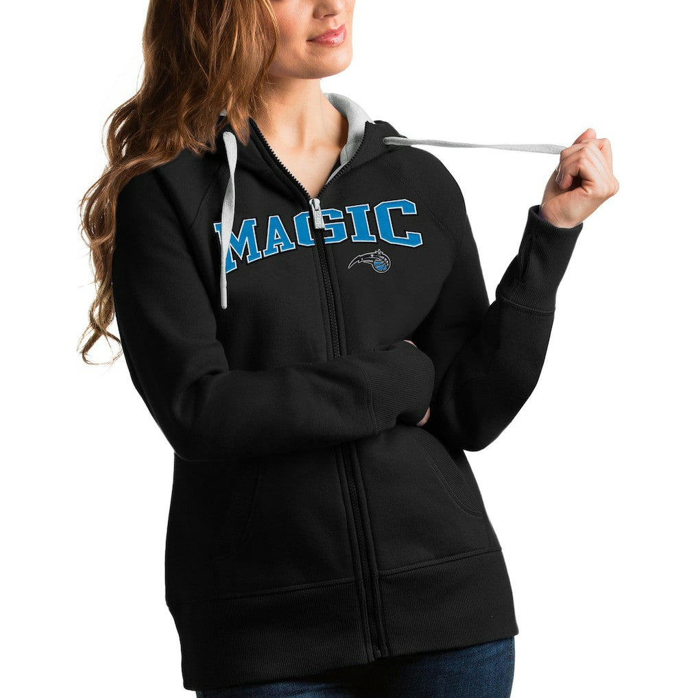 Orlando Magic Antigua Women's Team Victory Full-Zip Hoodie Black