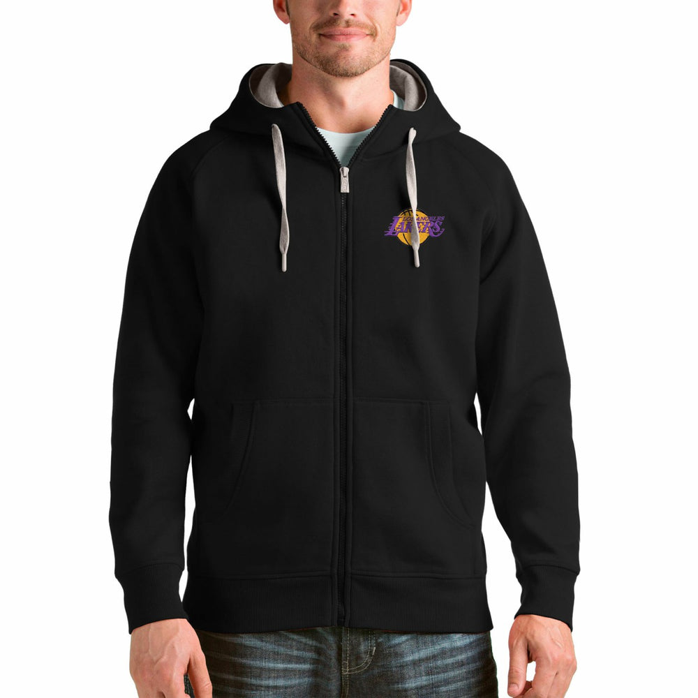 Los Angeles Lakers Antigua Logo Victory Full-Zip Hoodie Black