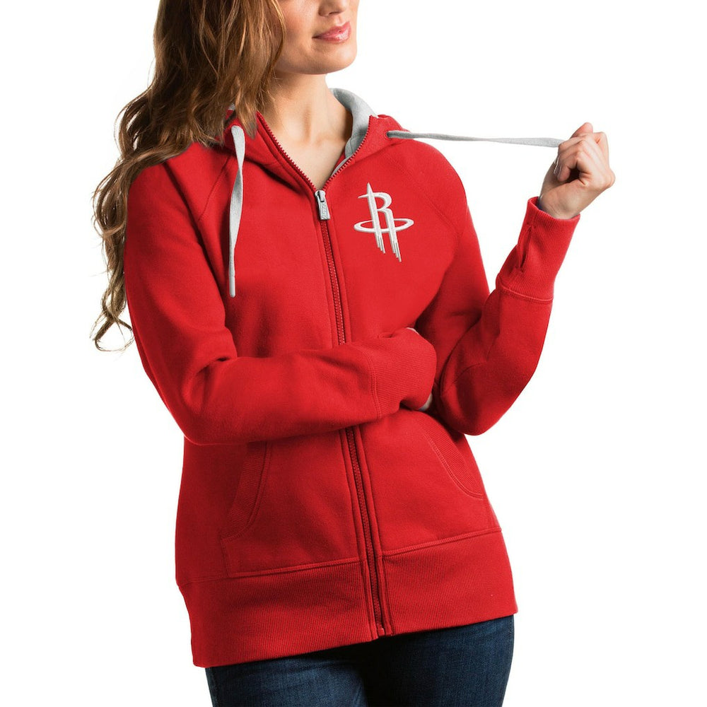 Houston Rockets Antigua Women's Victory Full-Zip Hoodie Red