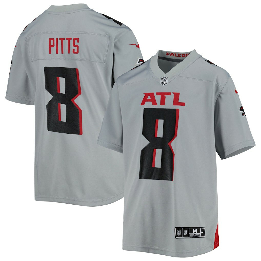 Nike Kyle Pitts Atlanta Falcons Youth Inverted Game Jersey Gray