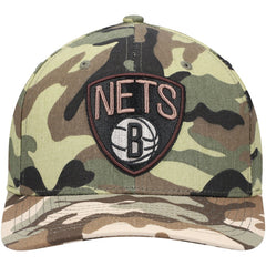 Brooklyn Nets Woodland Desert Snapback Hat Camo | Mitchell & Ness discount