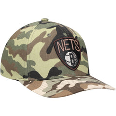 Brooklyn Nets Woodland Desert Snapback Hat Camo | Mitchell & Ness discount