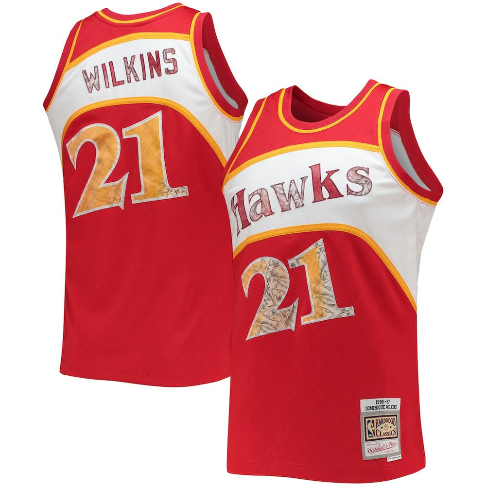 Dominique Wilkins Atlanta Hawks 1986/87 Hardwood Classics NBA 75th Anniversary Diamond Swingman Jersey Red | Mitchell & Ness discount