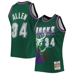 Ray Allen Milwaukee Bucks 1996/97 Hardwood Classics NBA 75th Anniversary Diamond Swingman Jersey Green | Mitchell & Ness US
