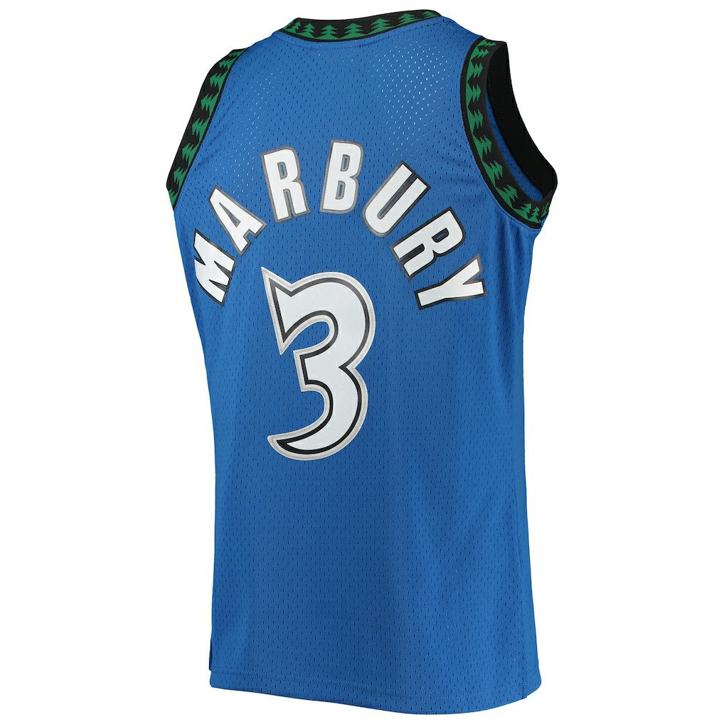 Stephon Marbury Minnesota Timberwolves 1996/97 Hardwood Classics Swingman Jersey Blue | Mitchell & Ness Near Me