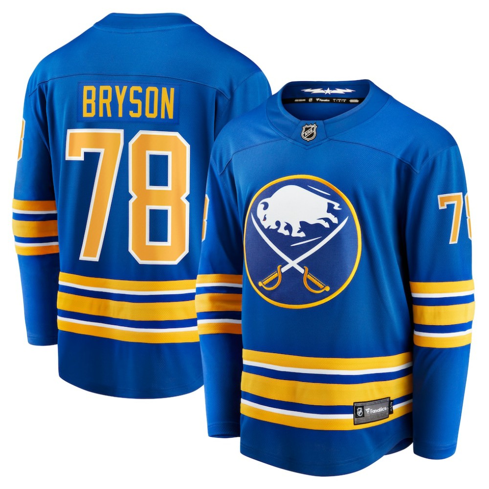 Jacob Bryson Buffalo Sabres Fanatics Home Breakaway Player Jersey - Royal - NHL 4564005