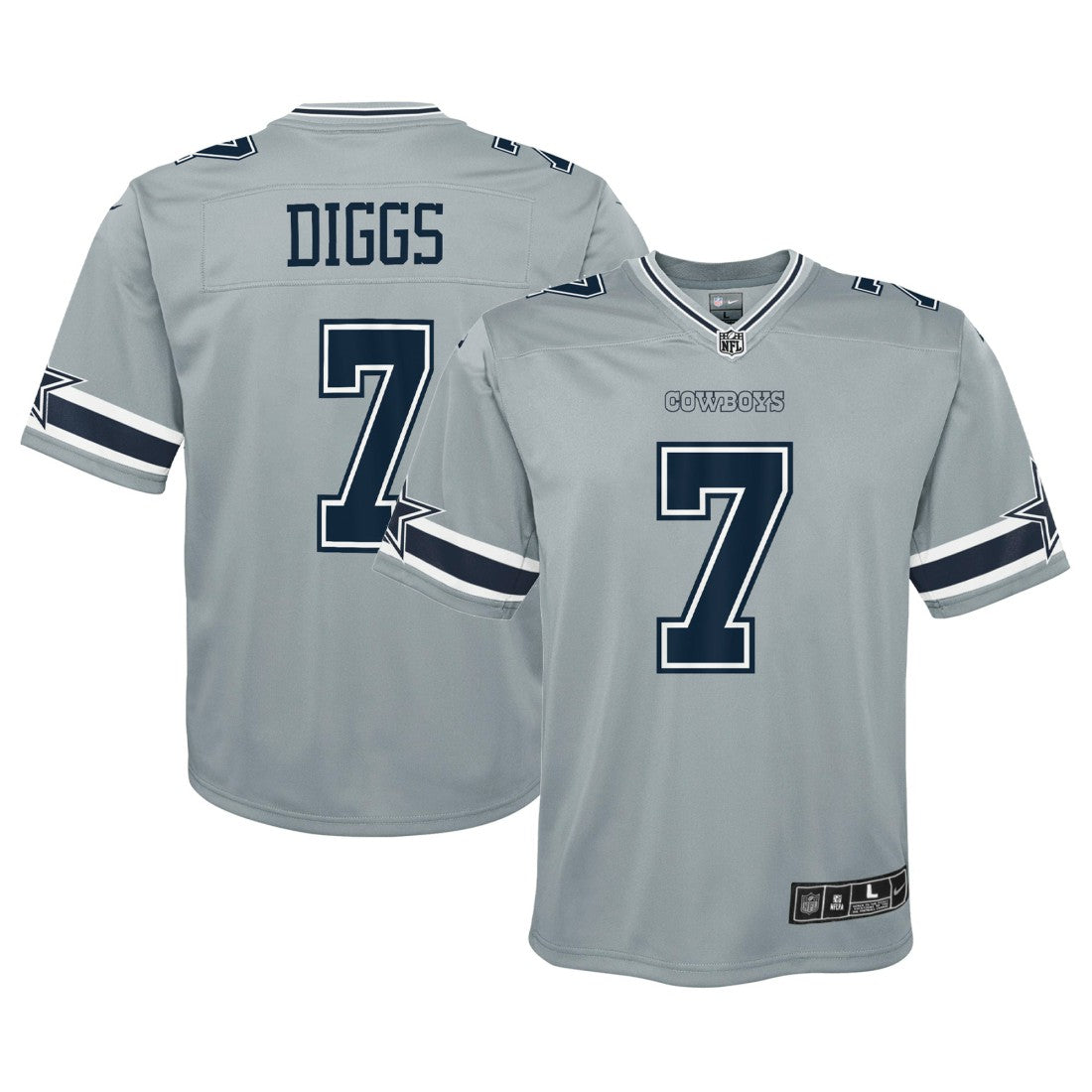 Nike Trevon Diggs Dallas Cowboys Youth Inverted Game Jersey Silver
