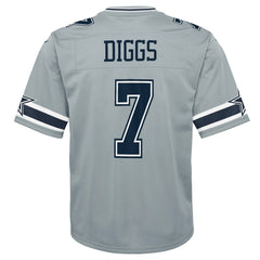 Nike Trevon Diggs Dallas Cowboys Youth Inverted Game Jersey Silver