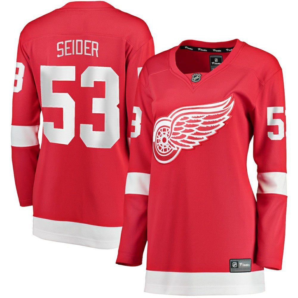 Moritz Seider Detroit Red Wings Fanatics Women's Home Breakaway Player Jersey - Red - NHL 4564190