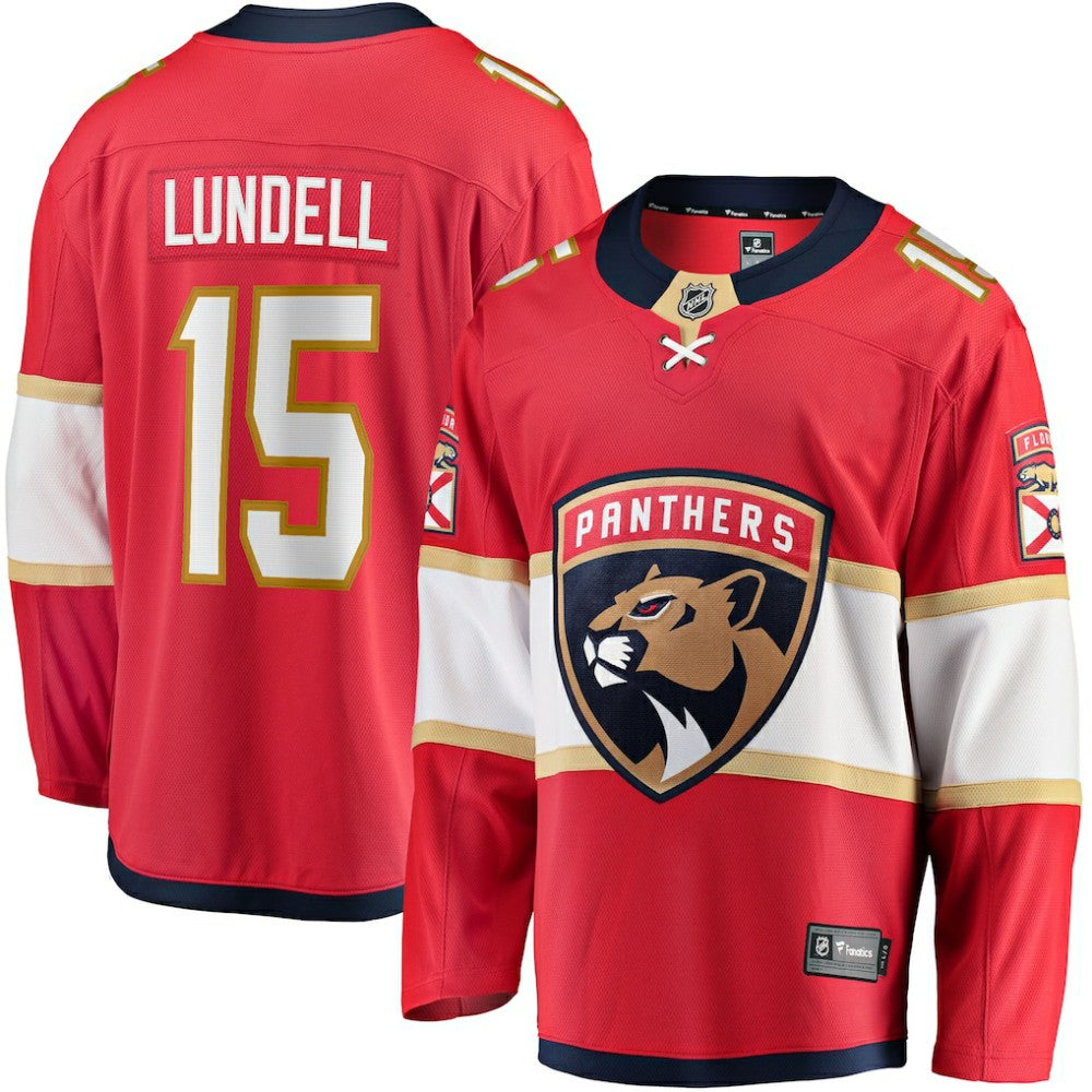 Anton Lundell Florida Panthers Fanatics Home Breakaway Player Jersey - Red - NHL 4564200