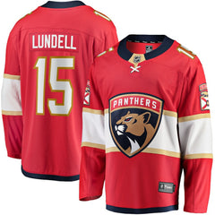Anton Lundell Florida Panthers Fanatics Home Breakaway Player Jersey - Red - NHL 4564200