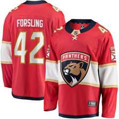 Gustav Forsling Florida Panthers Fanatics Home Breakaway Player Jersey - Red - NHL 4564206