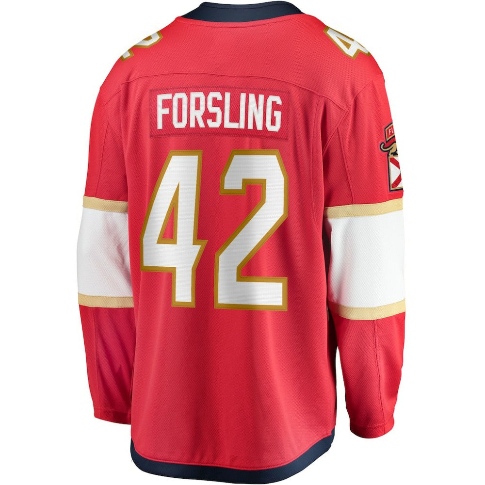 Gustav Forsling Florida Panthers Fanatics Home Breakaway Player Jersey - Red - NHL 4564206