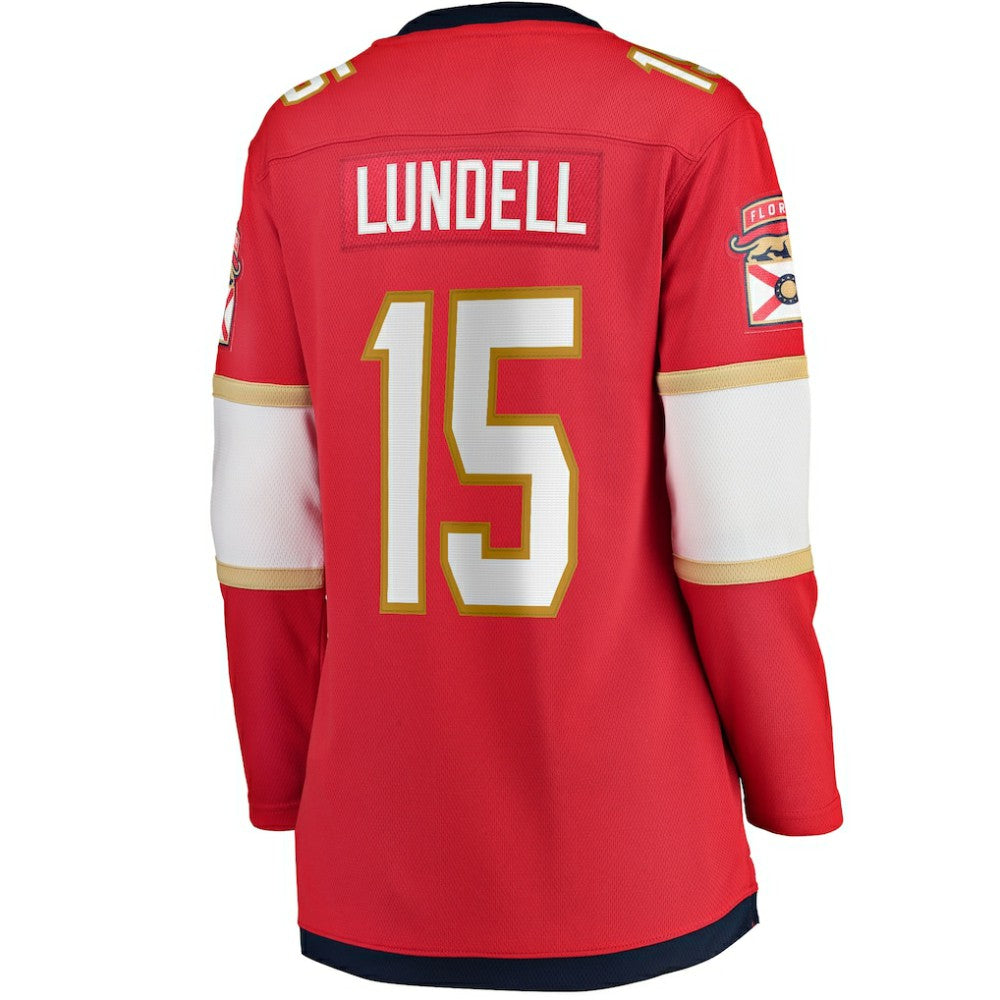 Anton Lundell Florida Panthers Fanatics Women's Home Breakaway Player Jersey - Red - NHL 4564211