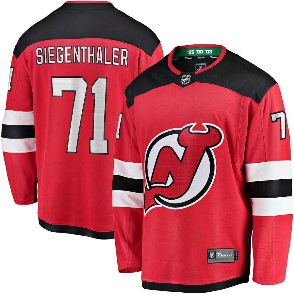 Jonas Siegenthaler New Jersey Devils Fanatics Home Breakaway Player Jersey - Red - NHL 4564244