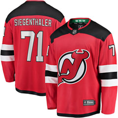 Jonas Siegenthaler New Jersey Devils Fanatics Home Breakaway Player Jersey - Red - NHL 4564244