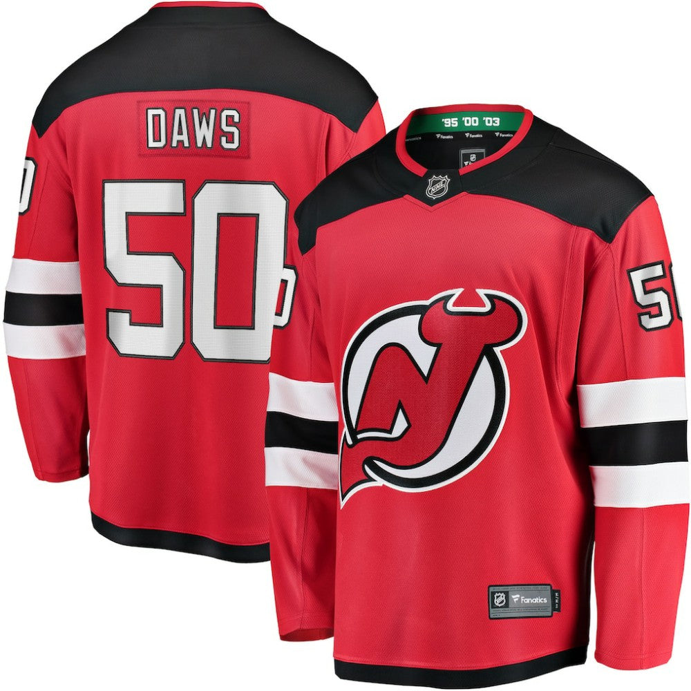 Nico Daws New Jersey Devils Fanatics Home Breakaway Player Jersey - Red - NHL 4564247