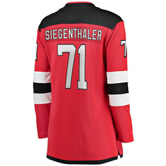 Jonas Siegenthaler New Jersey Devils Fanatics Women's Home Breakaway Player Jersey - Red - NHL 4564256