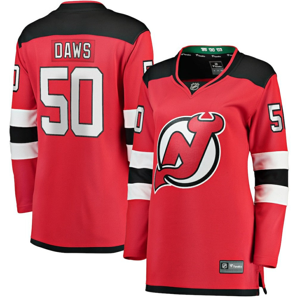 Nico Daws New Jersey Devils Fanatics Women's Home Breakaway Player Jersey - Red - NHL 4564259