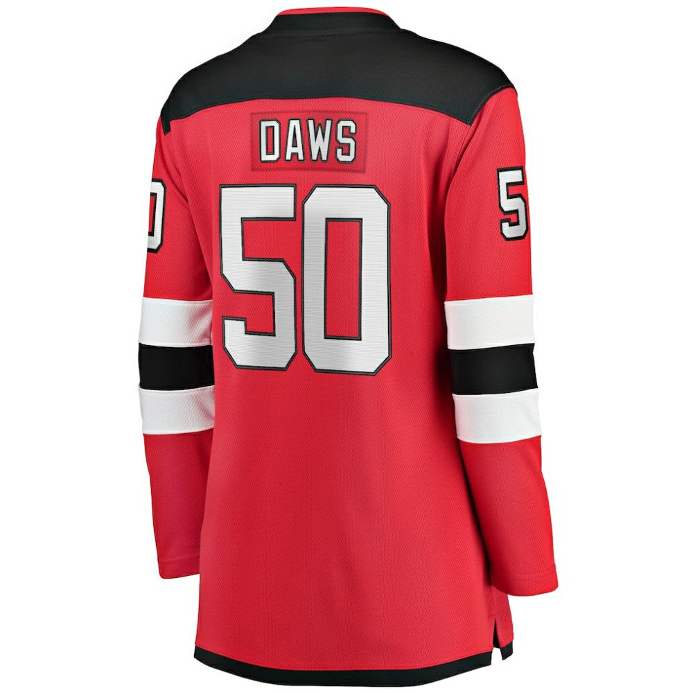 Nico Daws New Jersey Devils Fanatics Women's Home Breakaway Player Jersey - Red - NHL 4564259