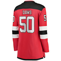 Nico Daws New Jersey Devils Fanatics Women's Home Breakaway Player Jersey - Red - NHL 4564259