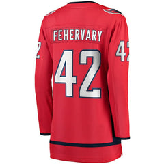 Martin Fehervary Washington Capitals Fanatics Women's Home Breakaway Player Jersey - Red - NHL 4564276