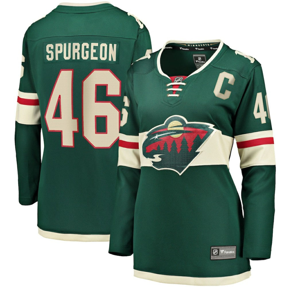 Jared Spurgeon Minnesota Wild Women's Home Breakaway Player Jersey - Green - NHL 4564358