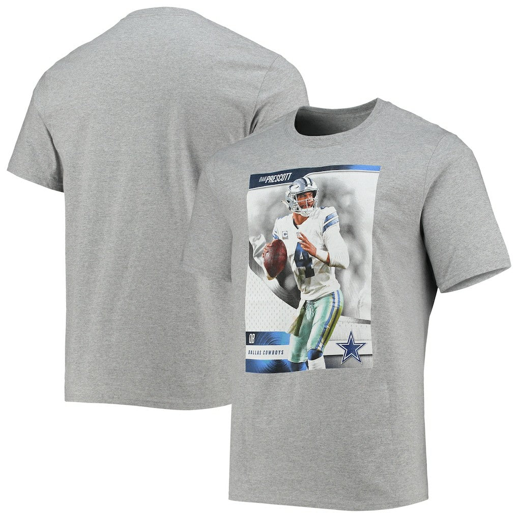Dak Prescott Dallas Cowboys Name & Number T-Shirt Heathered Gray