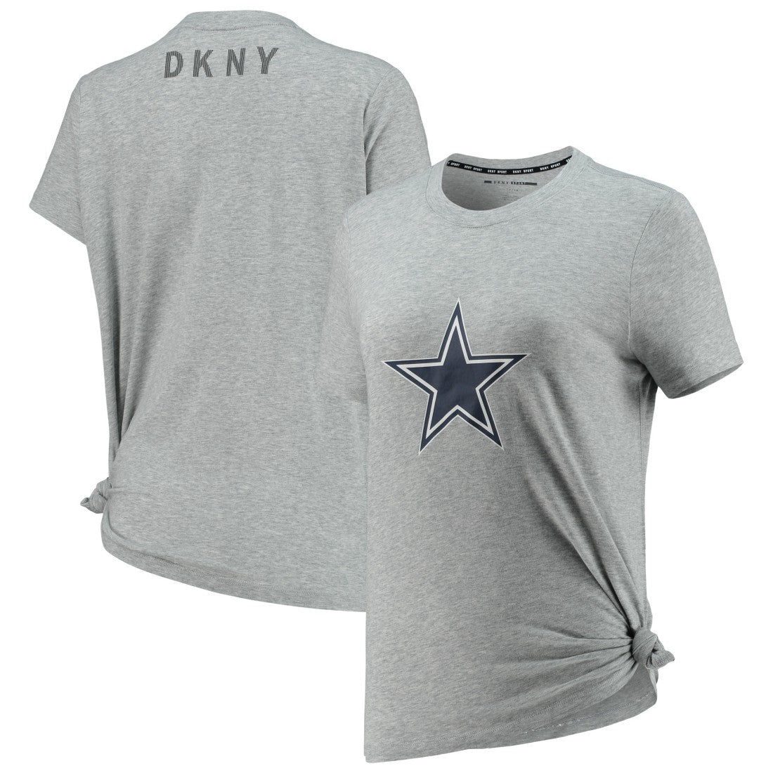 Dallas Cowboys DKNY Sport Women's Ava Tri-Blend T-Shirt Heathered Gray