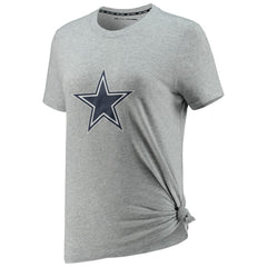 Dallas Cowboys DKNY Sport Women's Ava Tri-Blend T-Shirt Heathered Gray