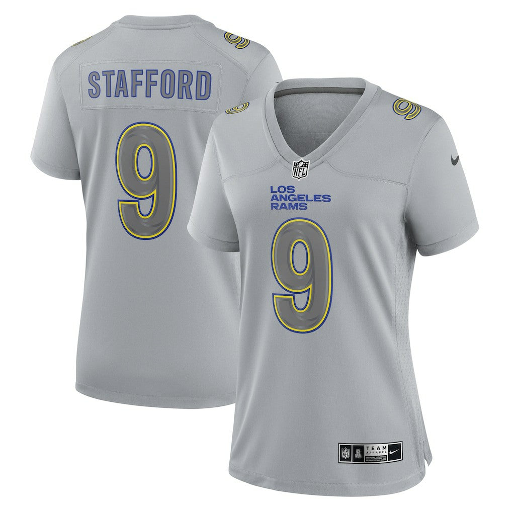 Nike Matthew Stafford Los Angeles Rams Women's Atmosphere Fashion Game Jersey Gray
