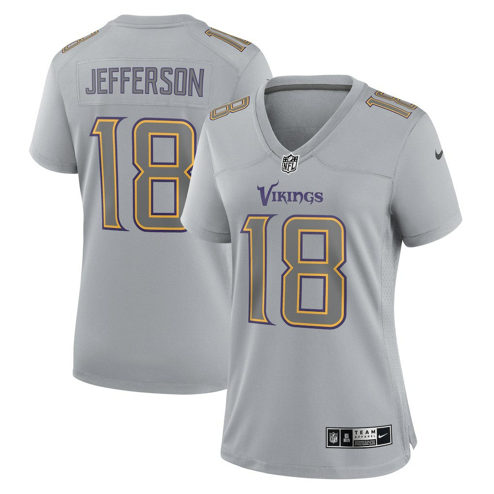 Nike Justin Jefferson Minnesota Vikings Women's Atmosphere Fashion Game Jersey Gray