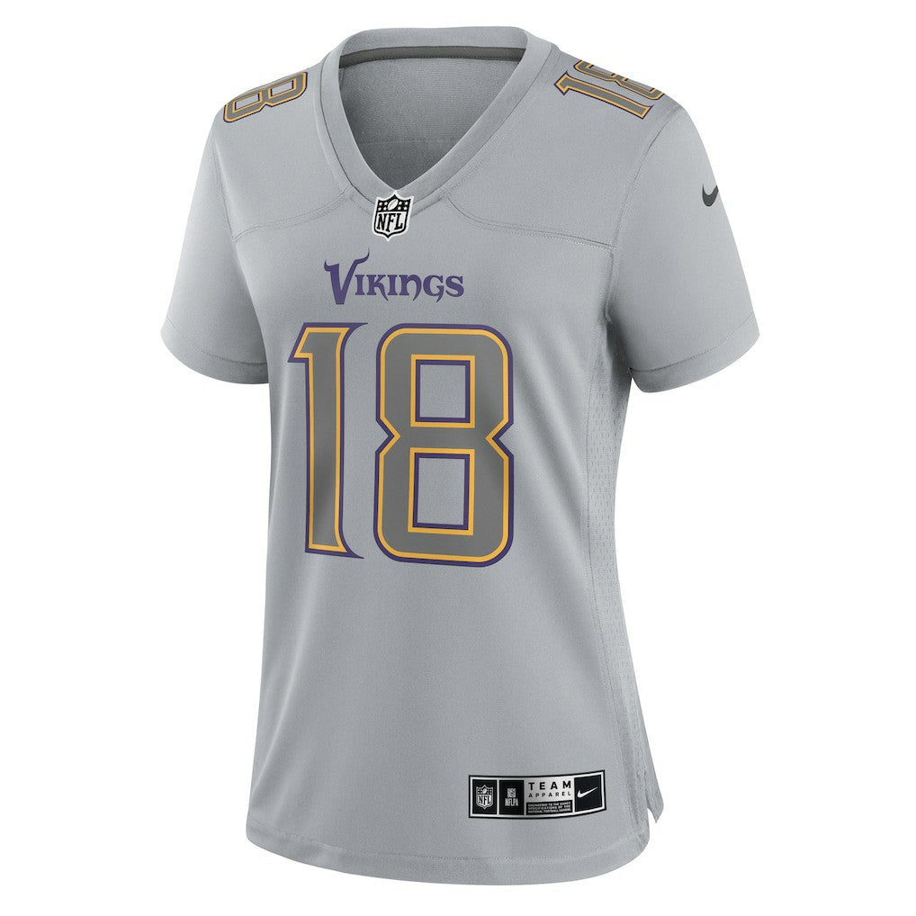 Nike Justin Jefferson Minnesota Vikings Women's Atmosphere Fashion Game Jersey Gray