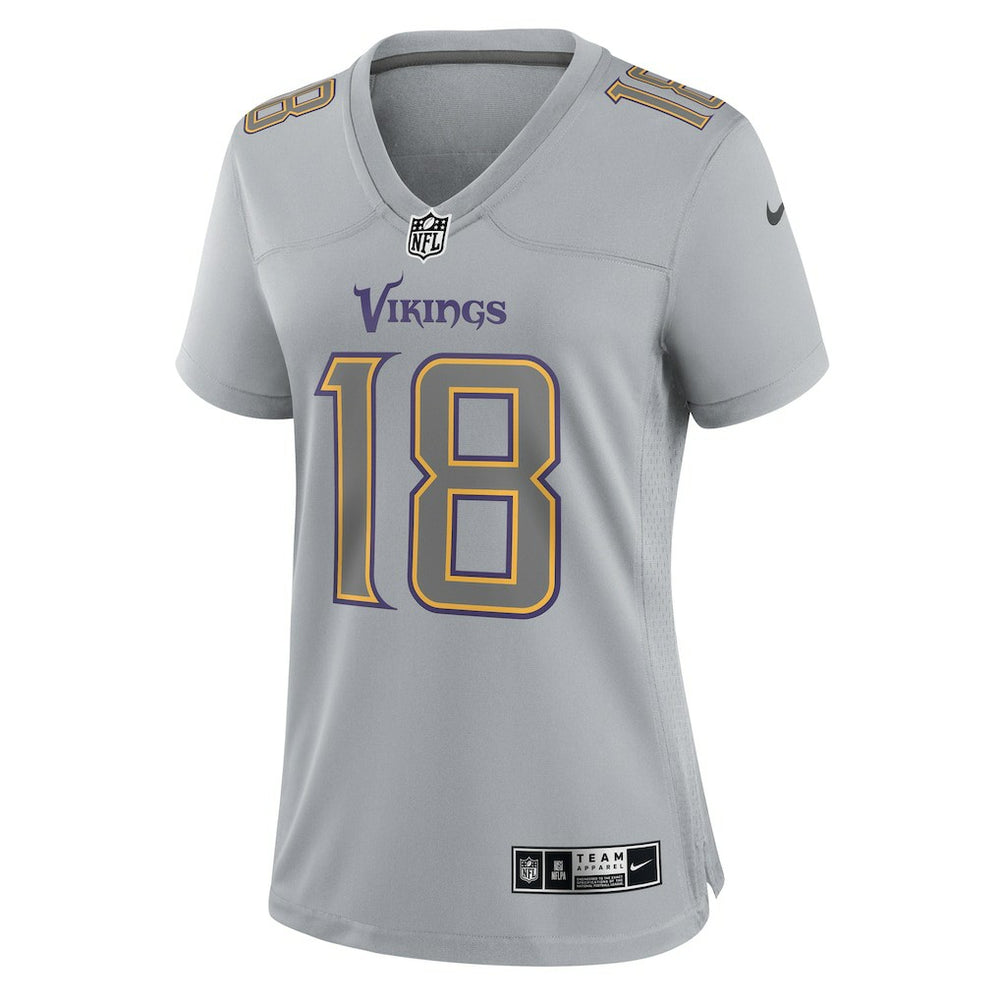 Nike Justin Jefferson Minnesota Vikings Women's Atmosphere Fashion Game Jersey Gray