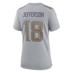 Nike Justin Jefferson Minnesota Vikings Women's Atmosphere Fashion Game Jersey Gray