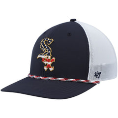 Chicago White Sox '47 Flag Fill Trucker Snapback Hat - Navy/White - 47 brand Discount