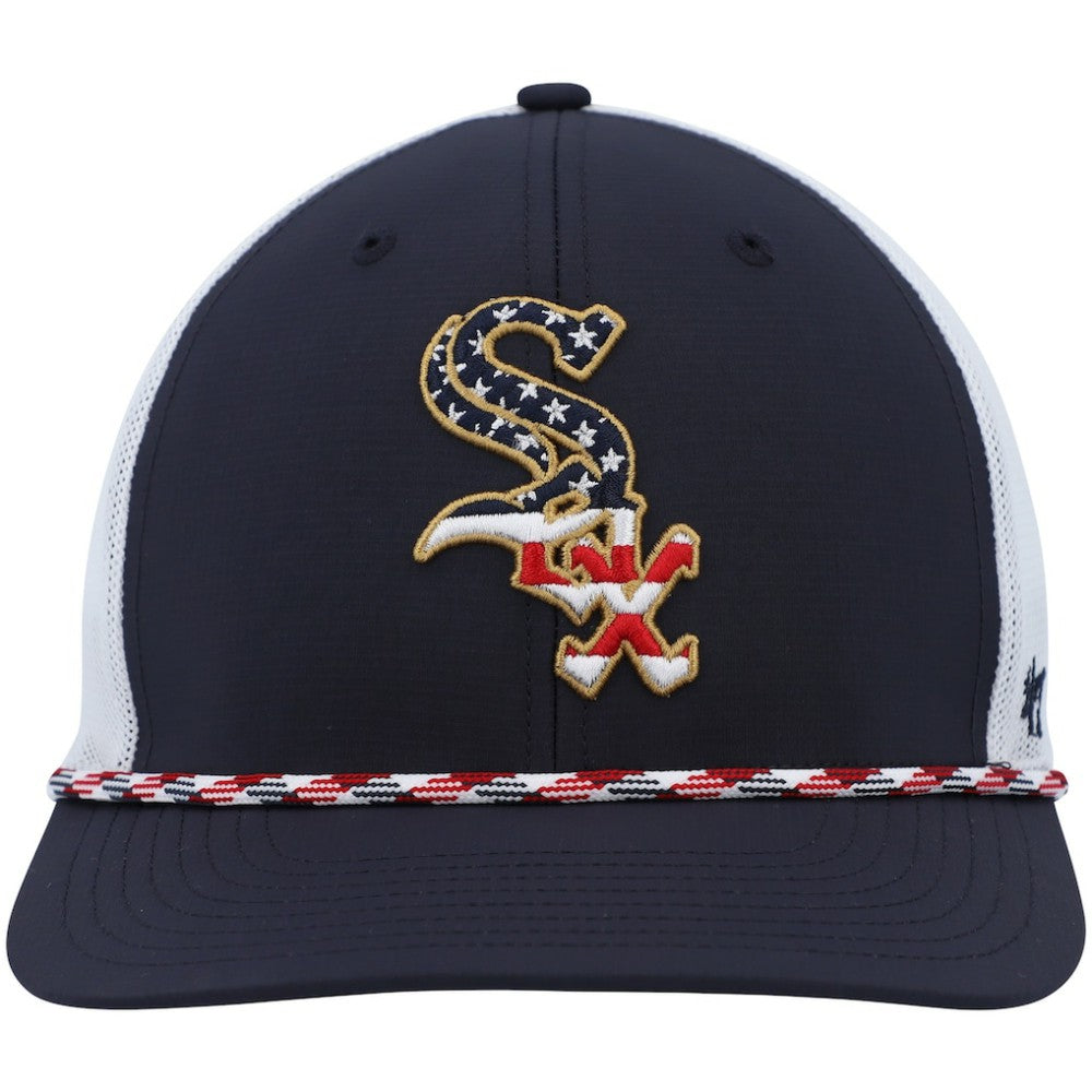 Chicago White Sox '47 Flag Fill Trucker Snapback Hat - Navy/White - 47 brand Discount