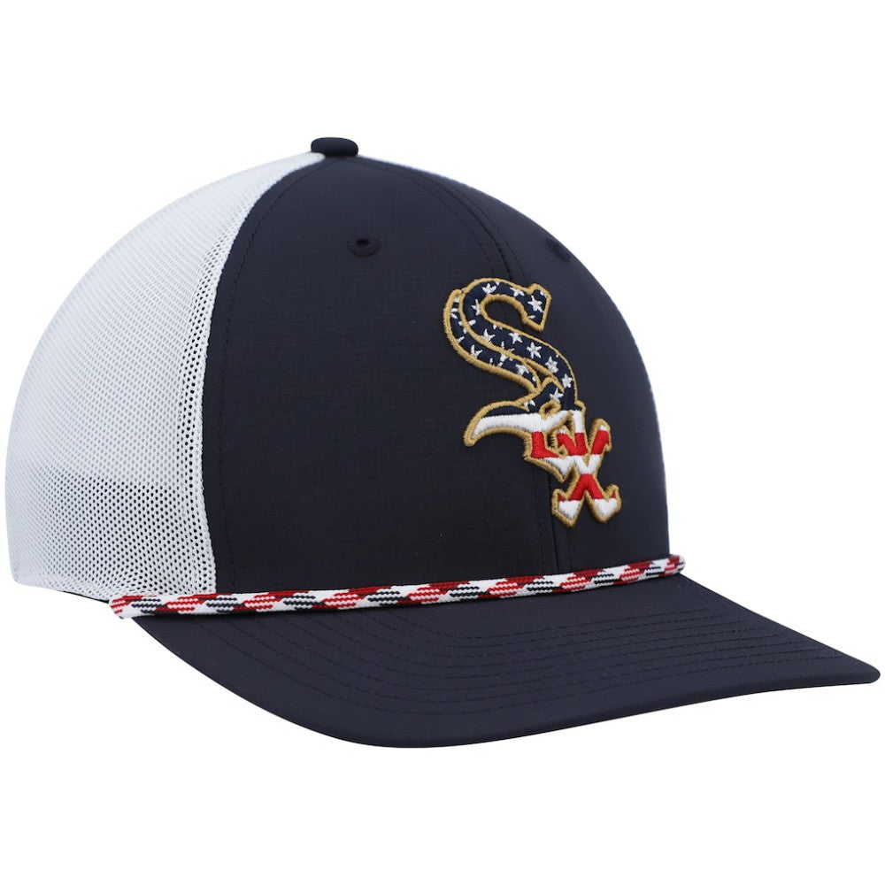 Chicago White Sox '47 Flag Fill Trucker Snapback Hat - Navy/White - 47 brand Discount
