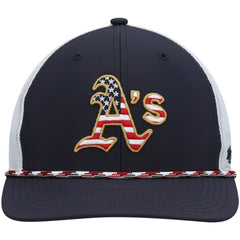 Athletics '47 Flag Fill Trucker Snapback Hat - Navy/White - 47 brand Discount