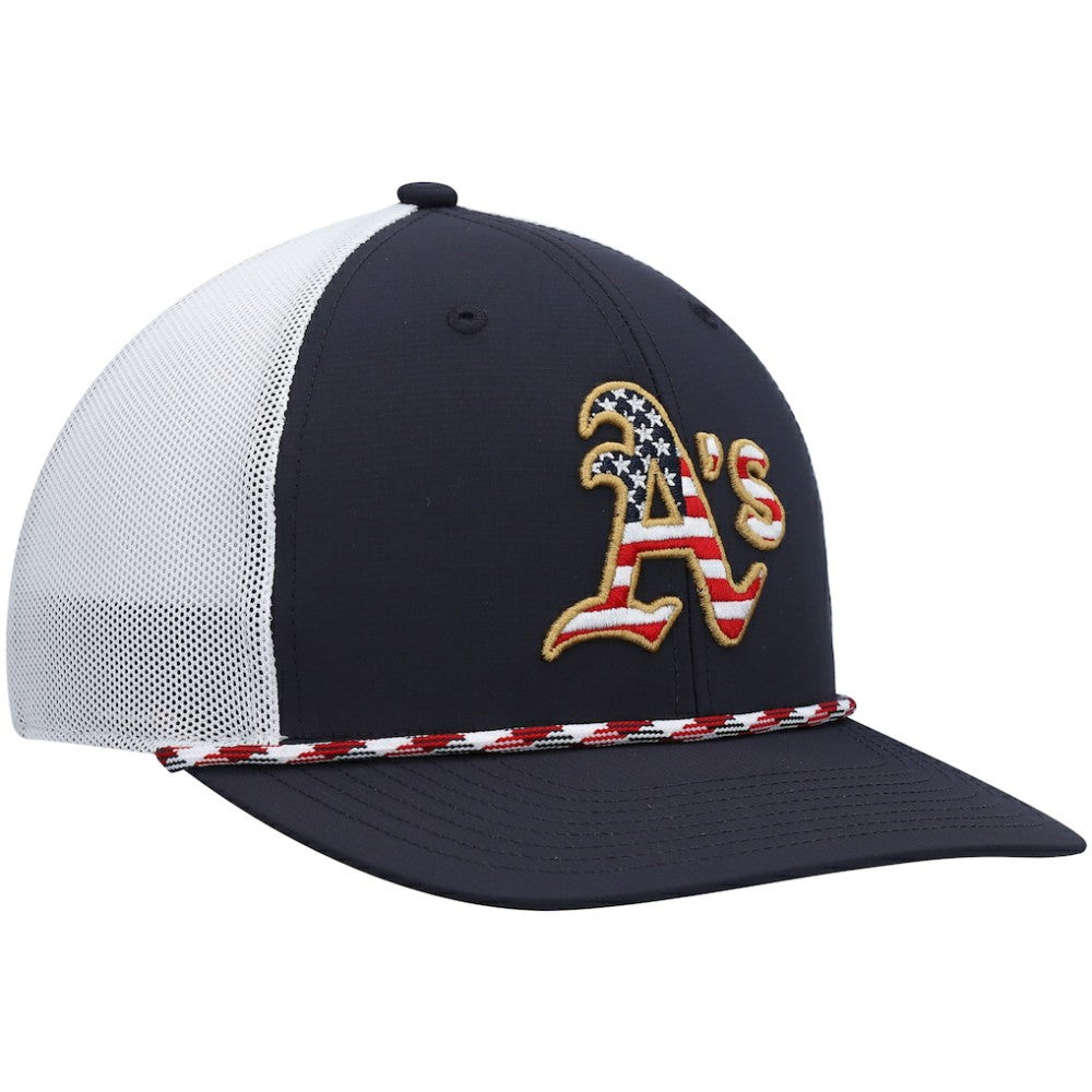 Athletics '47 Flag Fill Trucker Snapback Hat - Navy/White - 47 brand Discount