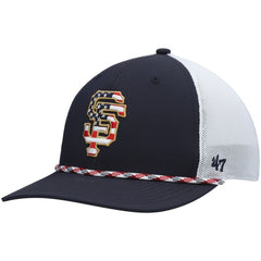 San Francisco Giants '47 Flag Fill Trucker Snapback Hat - Navy/White - 47 brand Discount