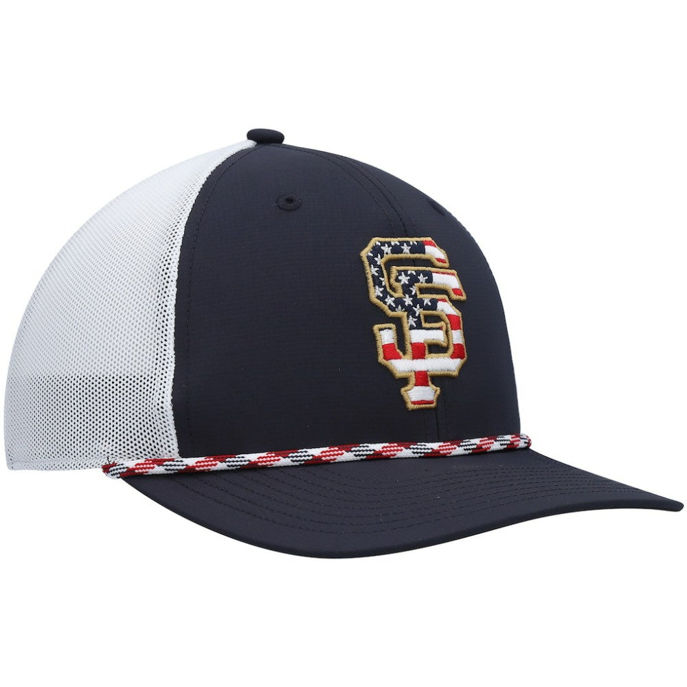 San Francisco Giants '47 Flag Fill Trucker Snapback Hat - Navy/White - 47 brand Discount