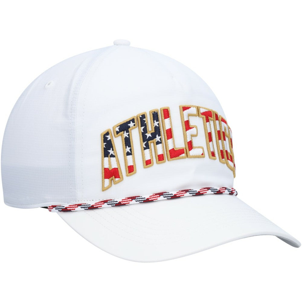 Athletics '47 Flag Flutter Hitch Snapback Hat - White - 47 brand Discount