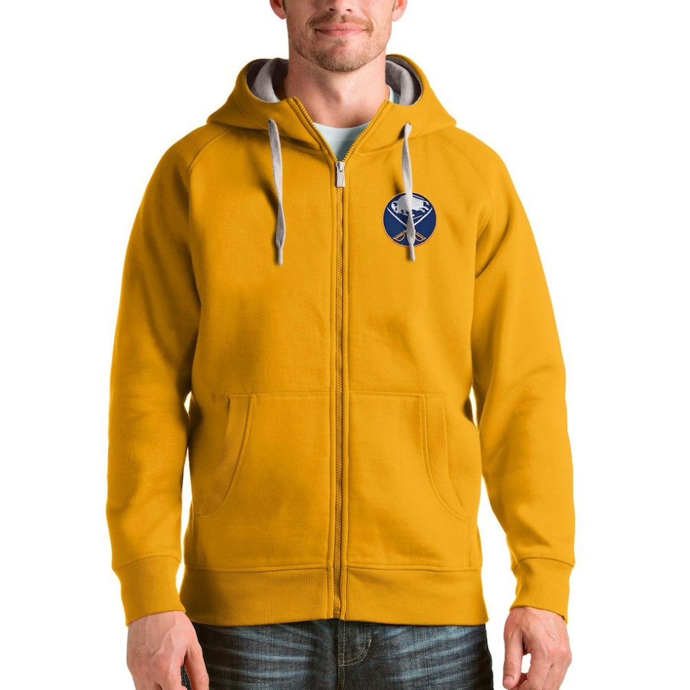 Buffalo Sabres Antigua Logo Victory Full-Zip Hoodie - Gold - NHL 4571727