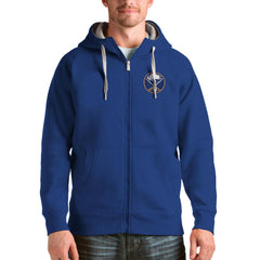 Buffalo Sabres Antigua Logo Victory Full-Zip Hoodie - Royal - NHL 4571728