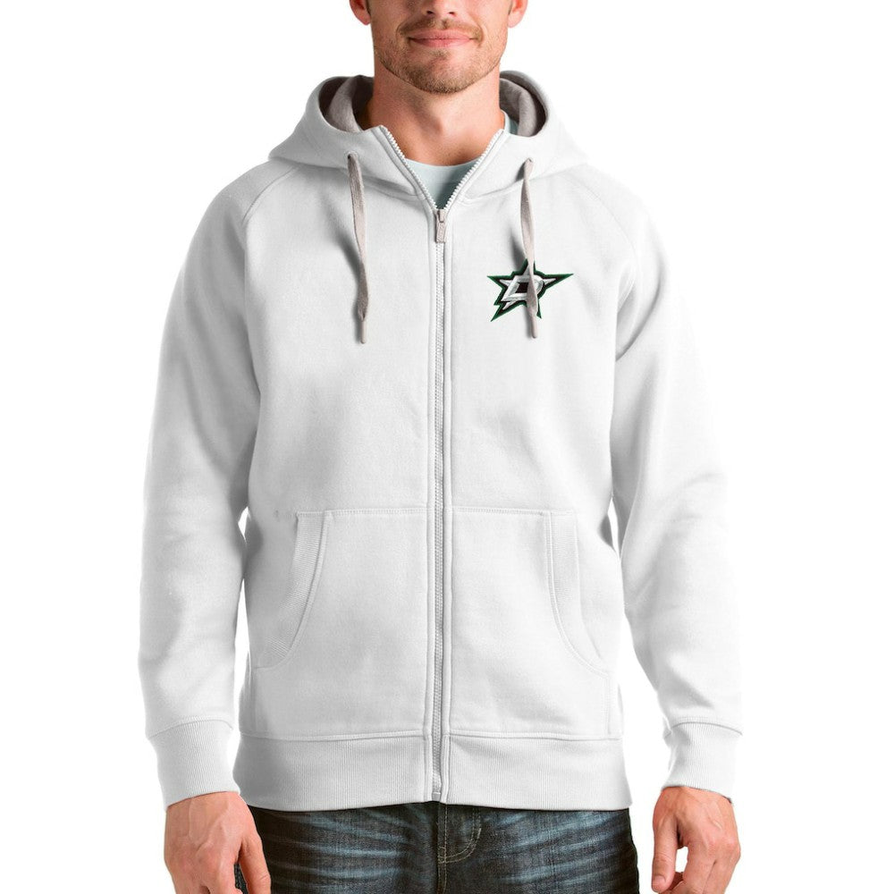 Dallas Stars Antigua Logo Victory Full-Zip Hoodie - White - NHL 4571761