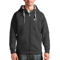 Dallas Stars Antigua Logo Victory Full-Zip Hoodie - Charcoal - NHL 4571765