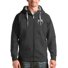 Edmonton Oilers Antigua Logo Victory Full-Zip Hoodie - Charcoal - NHL 4571776