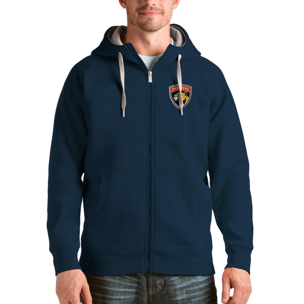 Florida Panthers Antigua Logo Victory Full-Zip Hoodie - Navy - NHL 4571778